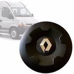 Calota Central Preta Roda Ferro Renault Master 2003 a 2013