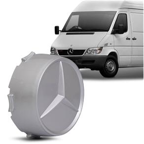 Calota Centro de Roda Aro 16 Mercedes Benz Sprinter 1997 a 2017 Fechada Prata