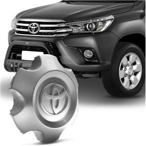 Calota Centro Miolo de Roda Toyota Hilux com Rodas Binno Cromado com Emblema Fixação por Encaixe