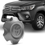 Calota Centro Miolo De Roda Toyota Hilux Com Rodas Binno Cromado Com Emblema Fixação Por Encaixe