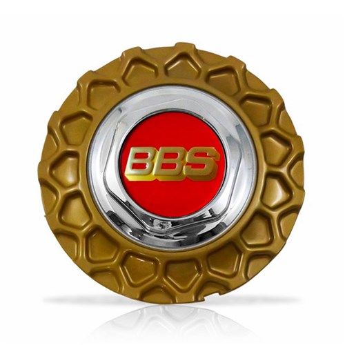 Calota Centro Roda Brw Bbs 900 Dourada Cromada Emblema Vermelha Calota