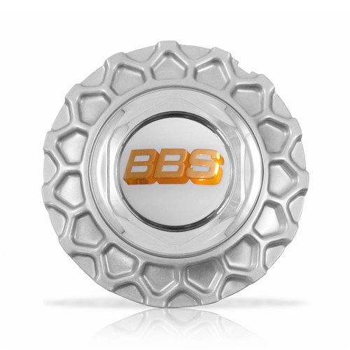 Calota Centro Roda Brw Bbs 900 Prata Cromada Emblema Branca Calota