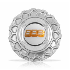 Calota Centro Roda BRW BBS 900 Prata Cromada Emblema Branca Calota