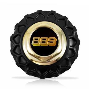 Calota Centro Roda BRW BBS 900 Preta Dourada Emblema Preta Calota