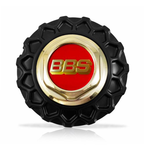 Calota Centro Roda Brw Bbs 900 Preta Dourada Emblema Vermelha Calota