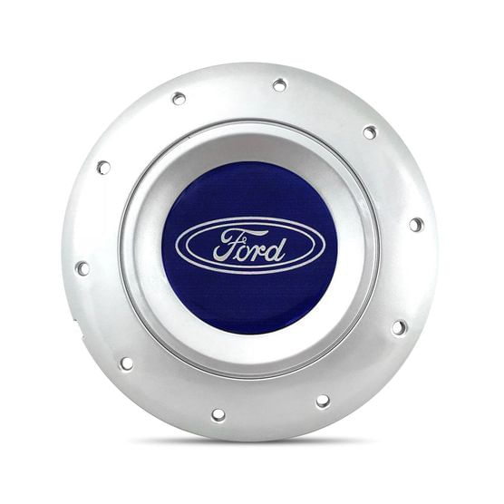 Calota Centro Roda Ferro Amarok Ford Escort Prata Emblema Azul