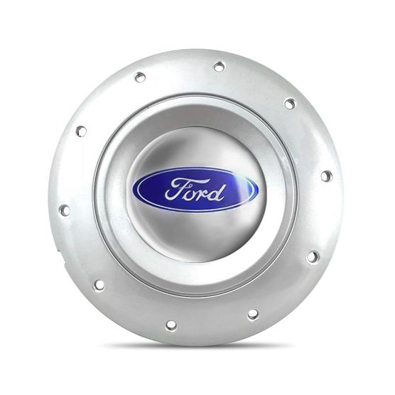 Calota Centro Roda Ferro Amarok Ford Focus 4 Furos Prata Emblema Prata