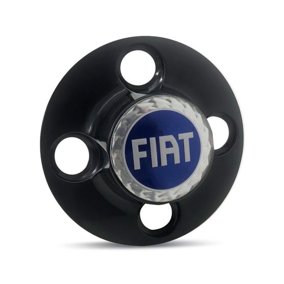 Calota Centro Roda Ferro Fiat 500 Emblema Azul