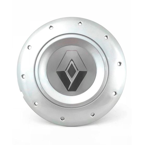 Calota Centro Roda Ferro VW Amarok Aro 13 14 15 4 Furos Prata Emblema Renault Prata