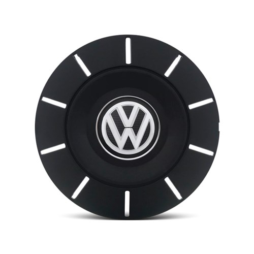 Calota Centro Roda Ferro Vw Amarok New Aro 13 14 15 4 Furos Preta Fosca Calota