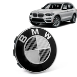 Calota Centro Roda Original BMW X3 2019+ Emblema Preto