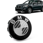 Calota Centro Roda Original BMW X1 2016+ Emblema Preto