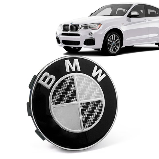 Calota Centro Roda Original BMW X4 2019+ Emblema Preto