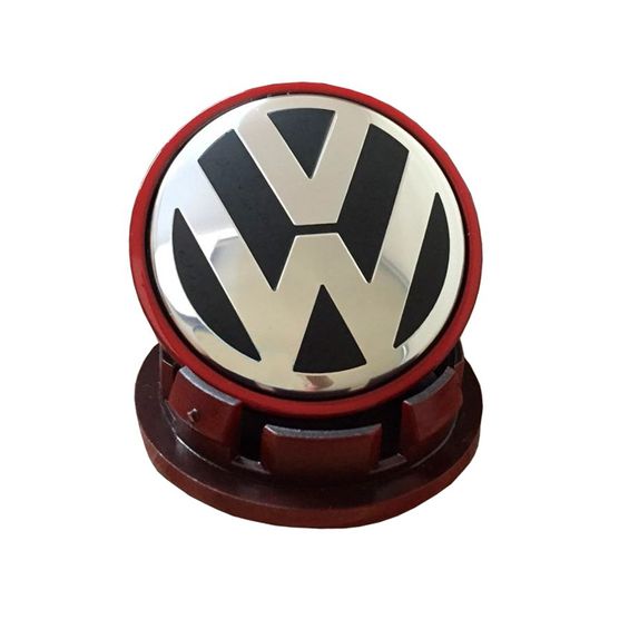 Calota Centro Roda VW Gol G5 Zunky B/Vermelha