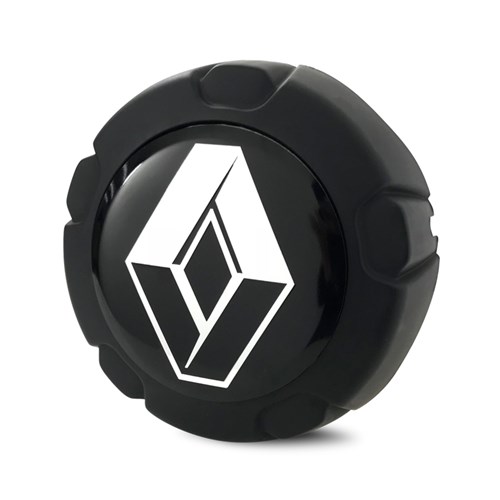 Calota Centro Roda Vw Saveiro G5 Tropper Preta Fosca Emblema Renault Preto Calota