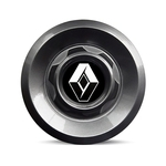 Calota Centro Roda VW Saveiro Modelo Novo 4 Furos Grafite Brilhante Emblema Renault Preto