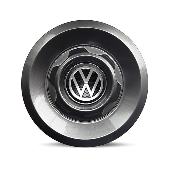 Calota Centro Roda VW Saveiro Modelo Novo 4 Furos Grafite Brilhante