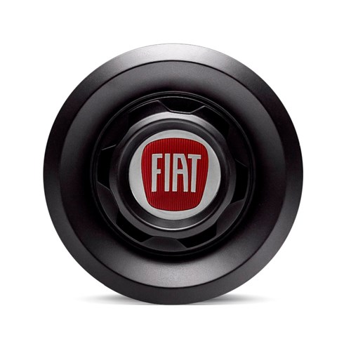 Calota Centro Roda Vw Saveiro Modelo Novo 4 Furos Preta Brilhante Emblema Fiat Vermelho Calota