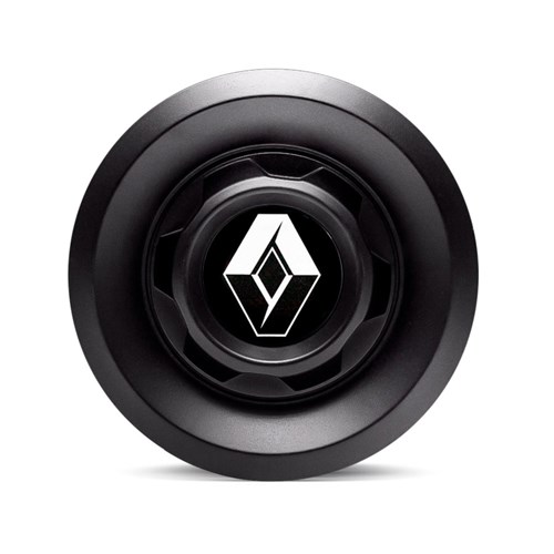 Calota Centro Roda Vw Saveiro Modelo Novo 4 Furos Preta Brilhante Emblema Renault Preto Calota