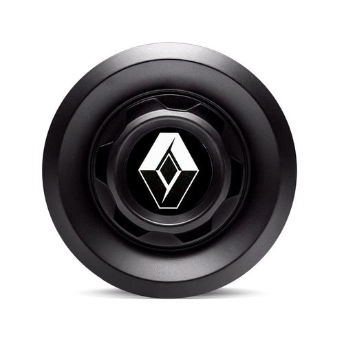 Calota Centro Roda Vw Saveiro Modelo Novo 4 Furos Preta Brilhante Emblema Renault Preto