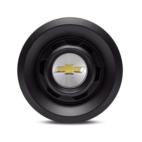 Calota Centro Roda Vw Saveiro Modelo Novo 4 Furos Preta Fosca Emblema Gm Prata Calota