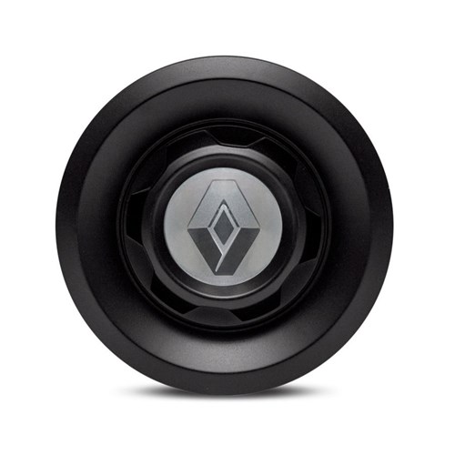 Calota Centro Roda Vw Saveiro Modelo Novo 4 Furos Preta Fosca Emblema Renault Prata Calota