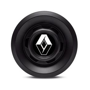 Calota Centro Roda VW Saveiro Modelo Novo 4 Furos Preta Fosca Emblema Renault Preto Calota