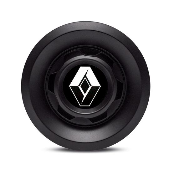 Calota Centro Roda VW Saveiro Modelo Novo 4 Furos Preta Fosca Emblema Renault Preto