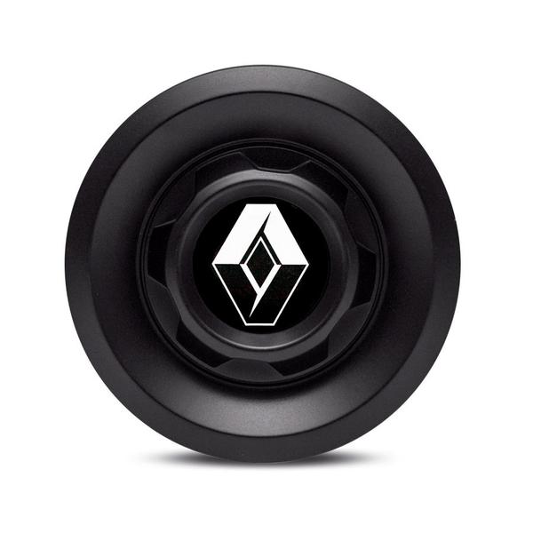 Calota Centro Roda Vw Saveiro Modelo Novo 4 Furos Preta Fosca Emblema Renault Preto