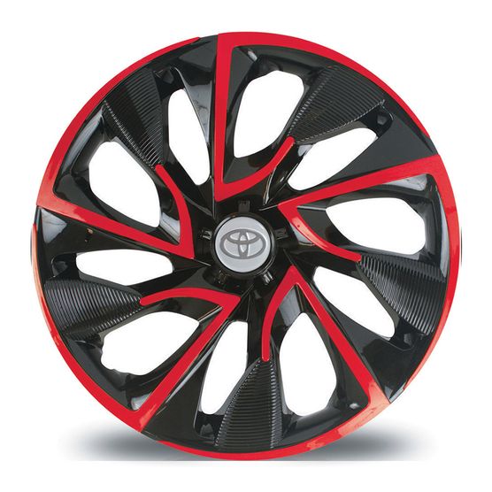 Calota DS4 Aro 14 Red Cup 4x100 / 4x108 Toyota Prata