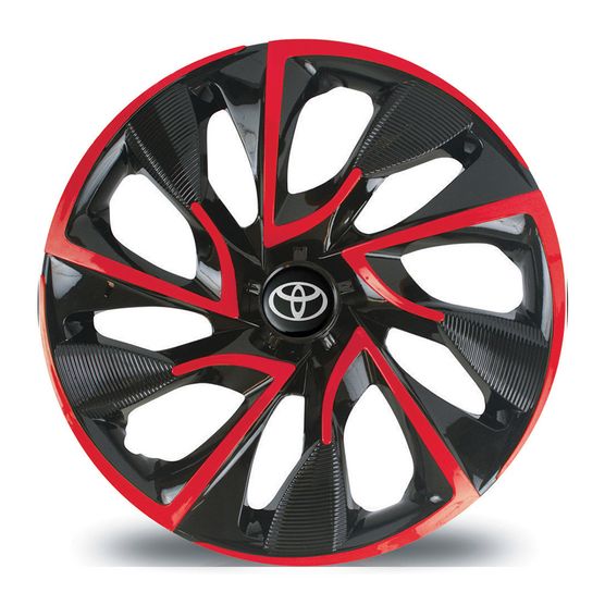 Calota DS4 Aro 14 Red Cup 4x100 / 4x108 Toyota Preta