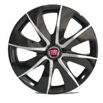 Calota Esportiva 13 Prime Black Silver Fiat Palio Uno Siena