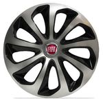 Calota Esportiva 14 Velox Silver Black Fiat Palio Uno Siena