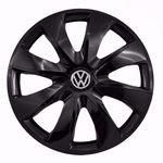 Calota Esportiva Aro 14 Prime Preta Vw Golf Polo Fox 5 Furos