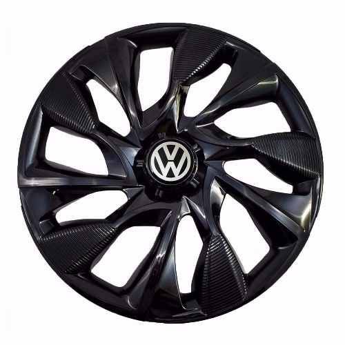 Calota Esportiva Aro 15 Ds4 Black Vw Fox Polo Golf Voyage