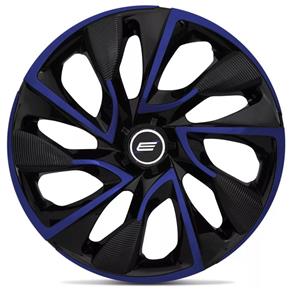 Calota Esportiva DS4 Black Blue Aro 13 Universal Encaixe Preto e Azul