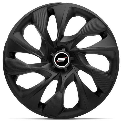 Calota Esportiva Ds4 Fosc Black Aro 13 Universal Encaixe Preto Fosco