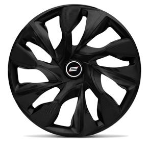 Calota Esportiva Ds4 Fosc Black Aro 15 Encaixe Preta Fosca - 4 Peças