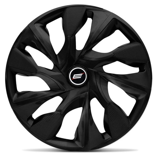 Calota Esportiva Ds4 Fosc Black Aro 15 Encaixe Preta Fosca - 4 Peças