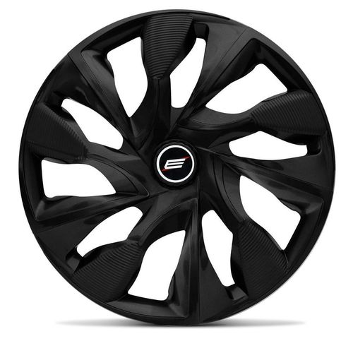 Calota Esportiva Ds4 Fosc Black Aro 15 Encaixe Preta Fosca - 4 Peças