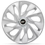 Calota Esportiva Ds4 Silver Aro 13 Prata Encaixe Universal