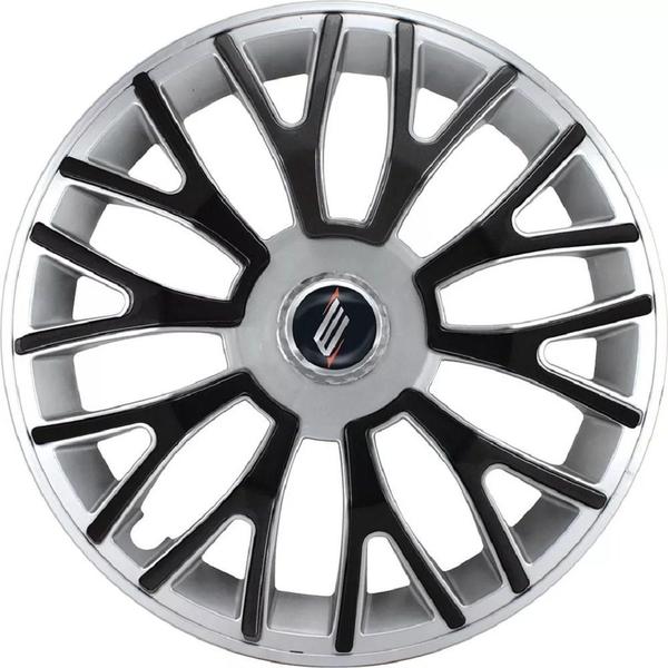 Calota Esportiva Modelo Triton Aro 13 Silver Black Elitte