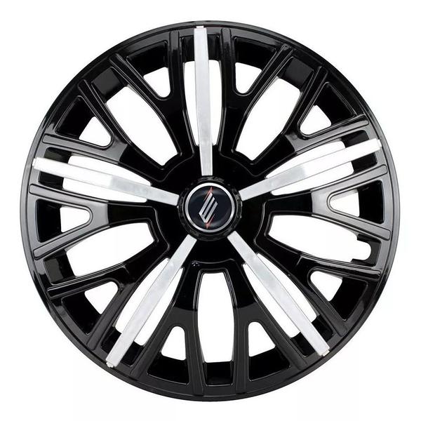 Calota Esportiva Modelo Triton Sport Aro 13 Black Silver Elitte