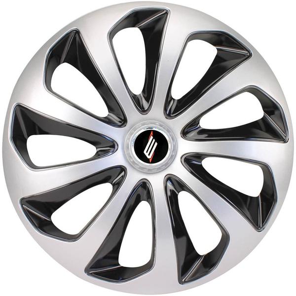 Calota Esportiva Modelo Velox Aro 14 Silver Black Elitte