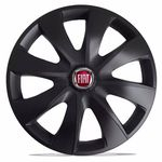 Calota Esportiva Preta Prime Fosca Fiat Aro 14 Uno Palio