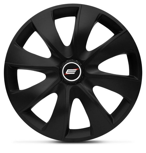 Calota Esportiva Prime Fosc Black 13 Universal Encaixe Preta Fosca - 4 Peças