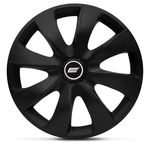 Calota Esportiva Prime Fosc Black 13 Universal Encaixe Preta Fosca - 4 Peças