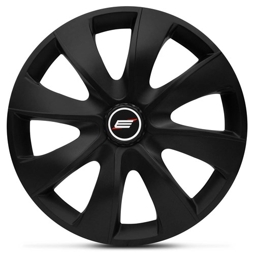 Calota Esportiva Prime Fosc Black Aro 13 Universal Encaixe Preto Fosco