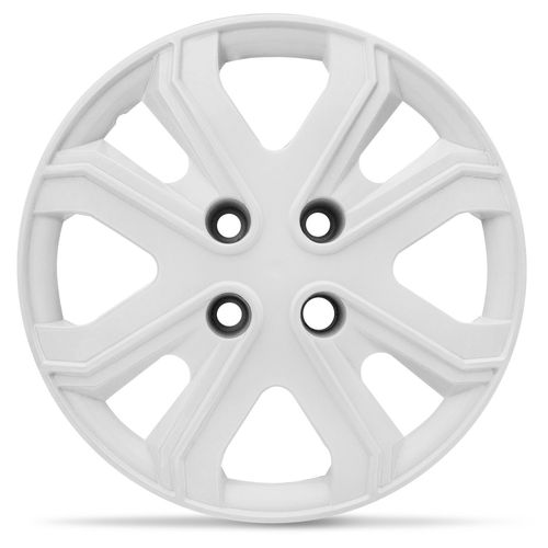 Calota Esportiva Tuning Alaska Aro 14 Universal Branco Cubo Baixo Parafusada