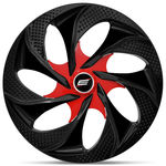 Calota Esportiva Tuning Aro 14 Universal Preto E Vermelho